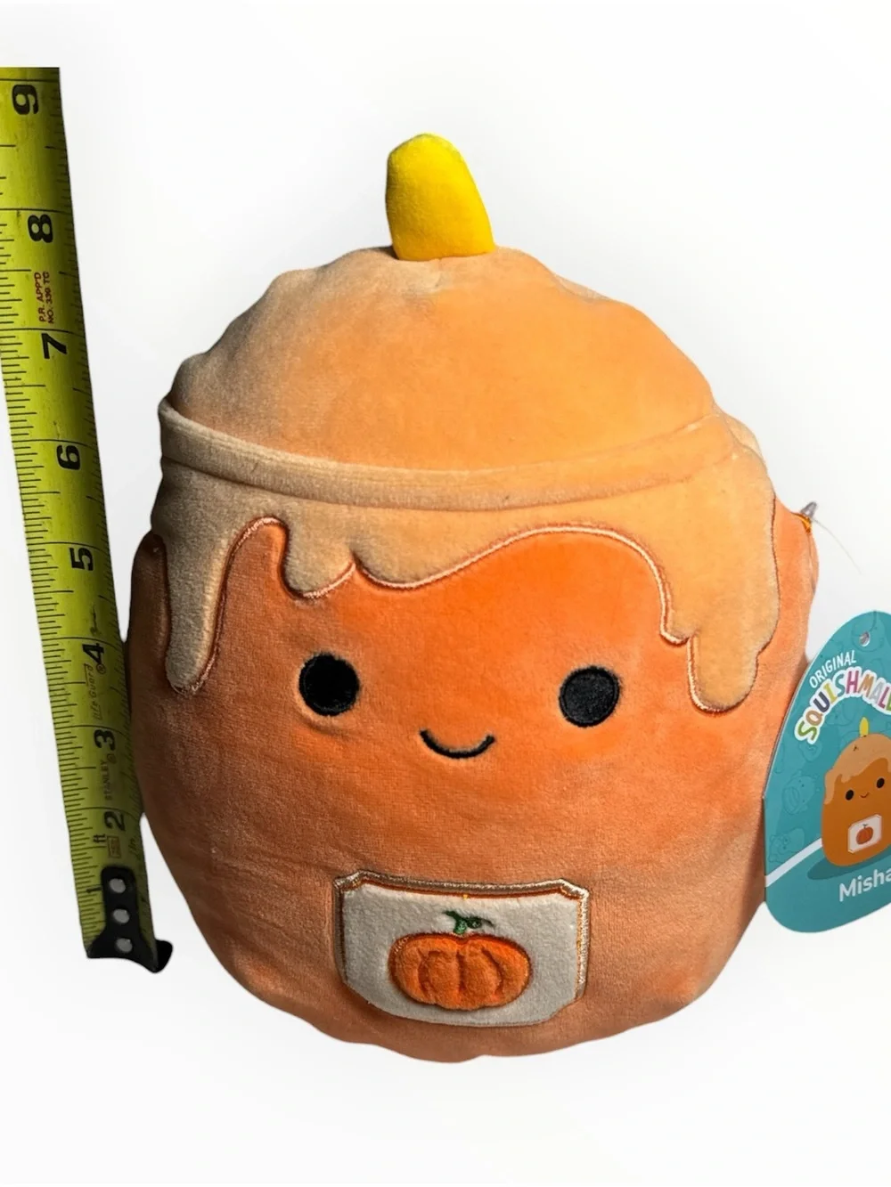 Squishmallows Misha Pumpkin Candle 8” Plush Toy 2024 Harvest Squad With Tags